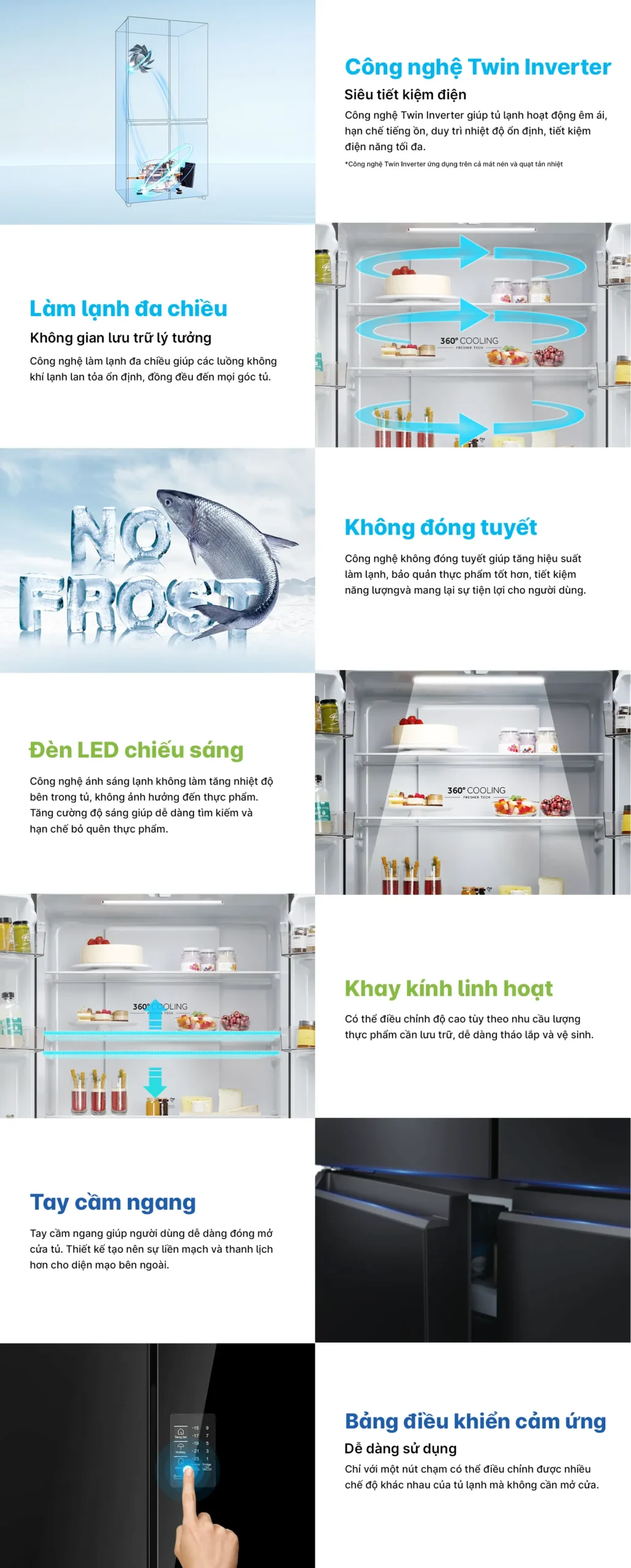 Tủ lạnh Aqua Inverter 469 lít AQR-M536XA(GB) - Ảnh 8