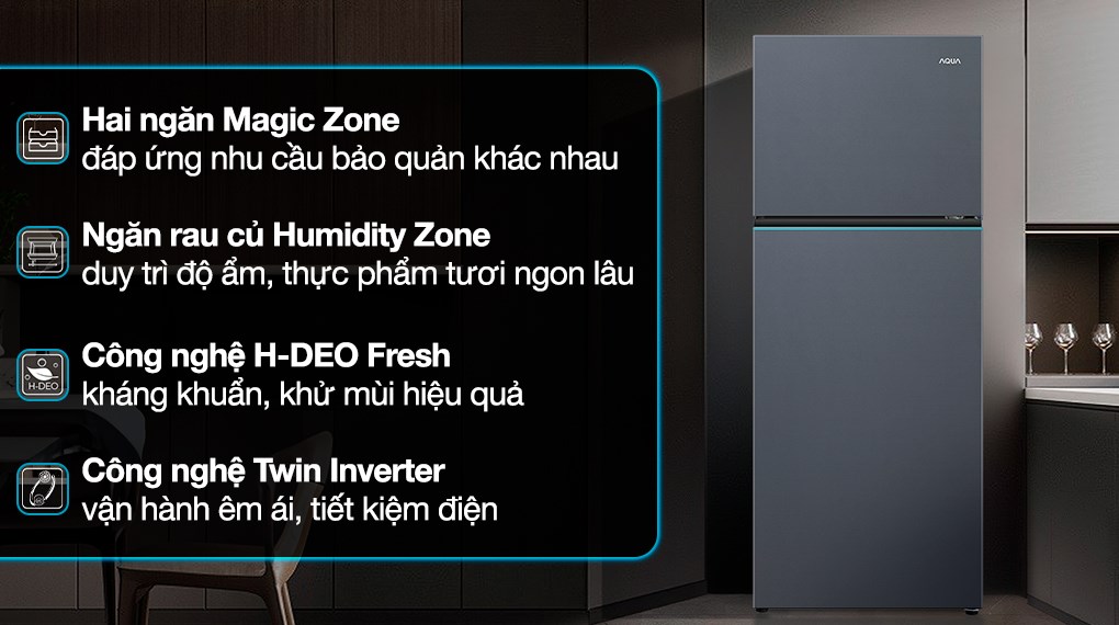 Tủ lạnh Aqua Inverter 455 lít AQR-TA518FA(SL) - Ảnh 11