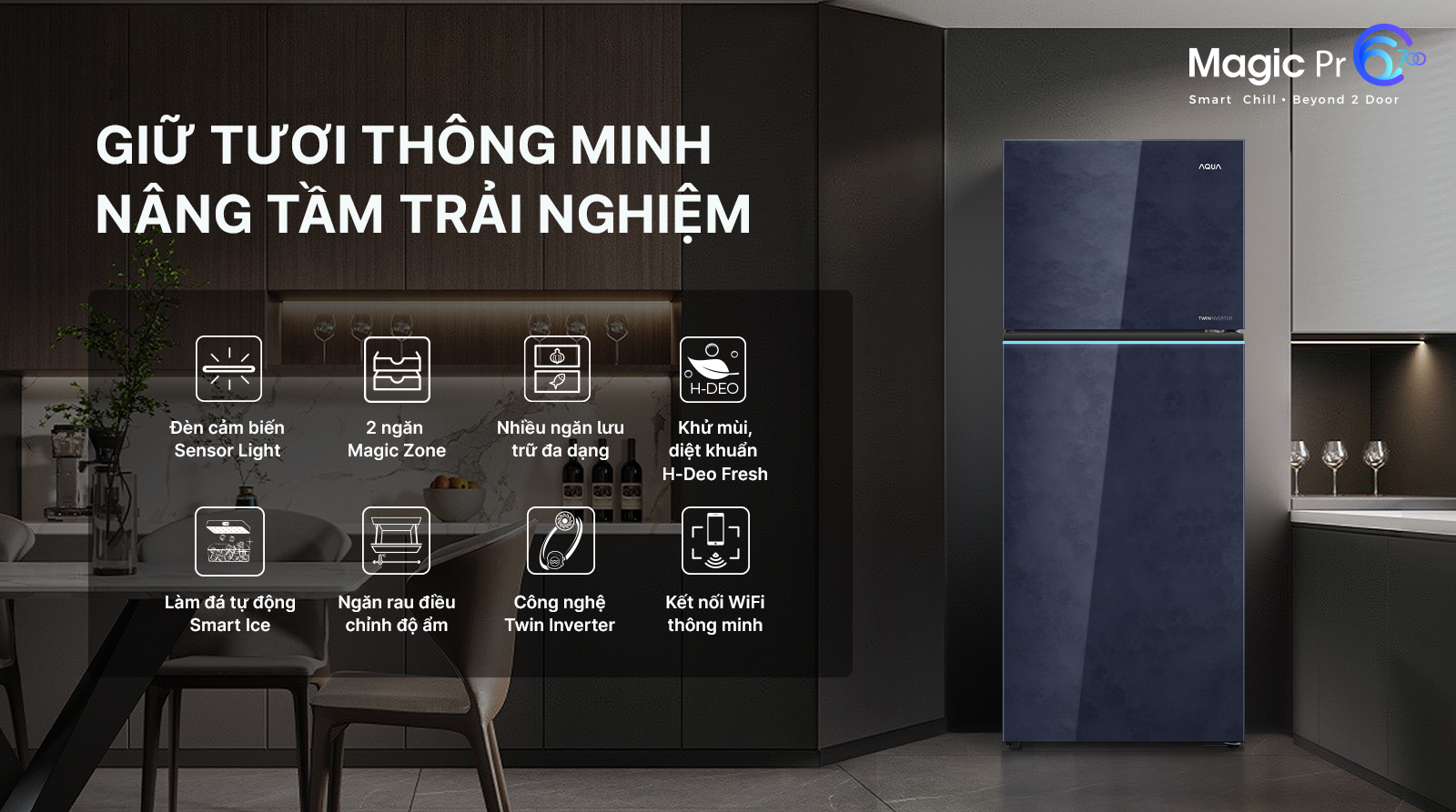 Tủ lạnh Aqua Inverter 455 lít AQR-TA518FA(GL)U1 - Ảnh 8