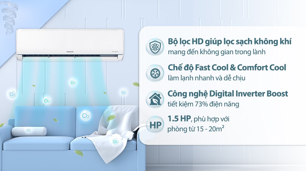 Máy lạnh Samsung Inverter 1.5 HP AR12TYHQASIN - Ảnh 9