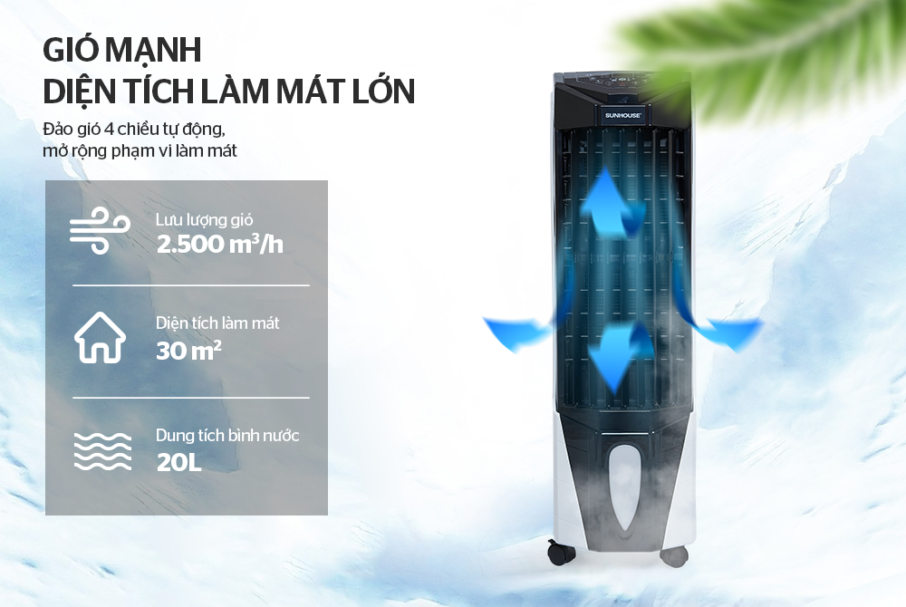 MÁY LÀM MÁT KHÔNG KHÍ SUNHOUSE SHD7719 (20L) - Ảnh 6